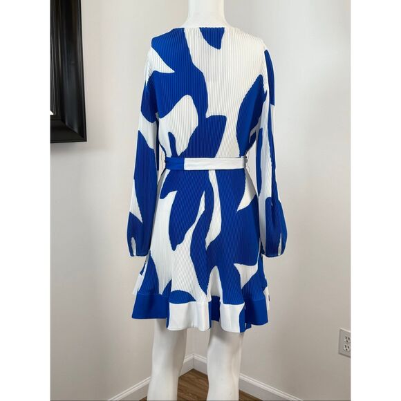 Milly $450 Liv Grand Foliage Pleated Minidress Size 2 - Picture 8 of 13